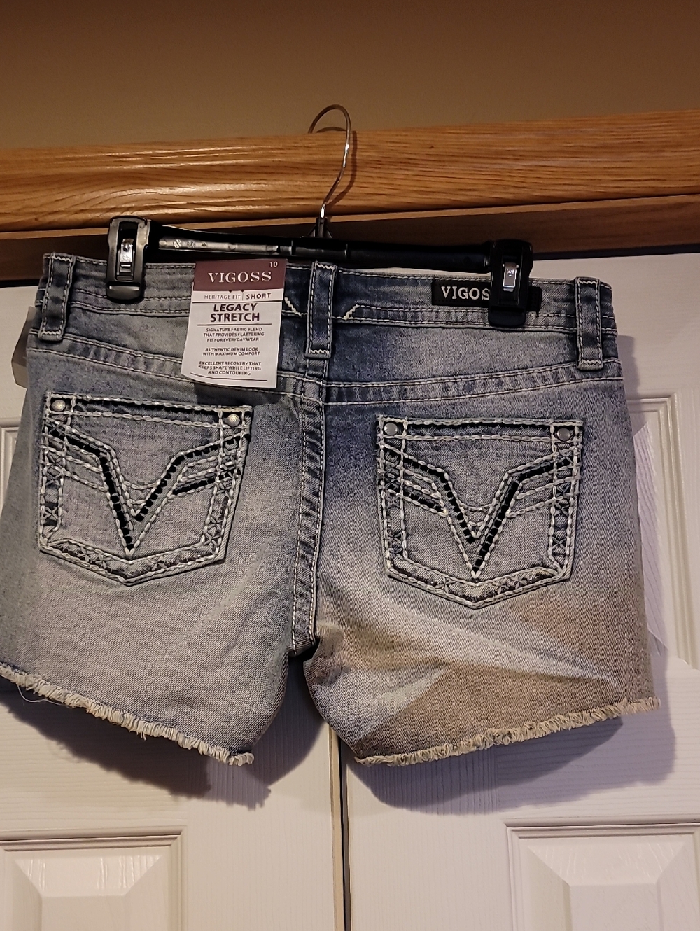 NWT Vigoss Women's Light Wash Denim Shorts - Light Blue